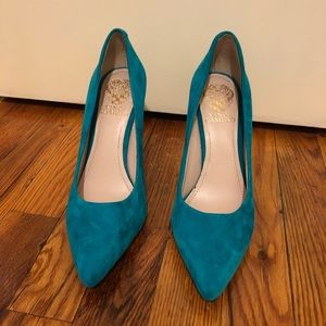 Vince Camuto Teal Suede Pump 7 1/2